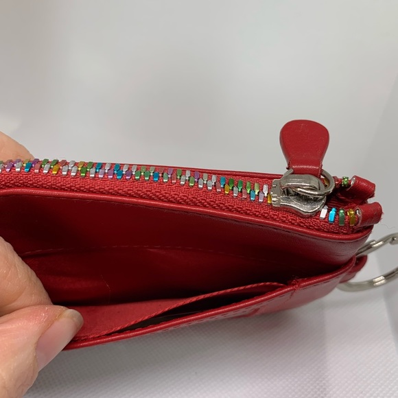 Red Leather Wallet/ Wristlet - Picture 7 of 10